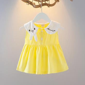 女寶寶裙子夏裝2023新款3周歲6嬰兒吊帶裙小女孩連衣裙女童公主裙