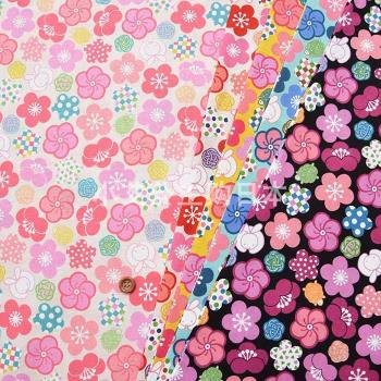 日本進口時尚連衣裙布藝和風櫻花