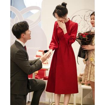 新娘結婚小禮服中式秋冬旗袍