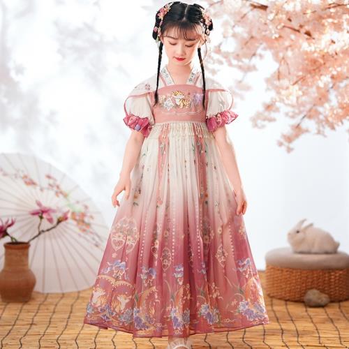 女童中國風長裙朗誦比賽學生禮服