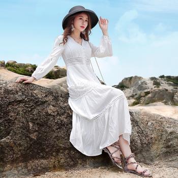 超仙法式青海新疆旅游拍照沙灘裙
