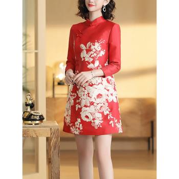 過年秋季中國風復古顯瘦旗袍唐裝