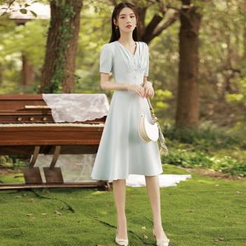 生日名媛夏季連衣裙小眾晚禮服