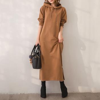 2021 autumn and winter new fashion loose long dress 連衣裙女