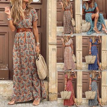 Long Dress Women Fashion Beach Vacation Sundress Plus Size