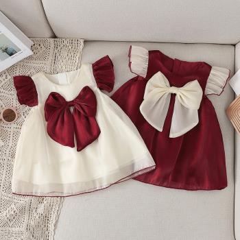 女童公主裙時尚嬰兒周歲禮服夏裝