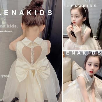 夏裝洋氣兒童生日禮服網紗公主裙