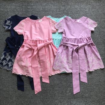 女童全棉刺繡3-9歲夏季連衣裙