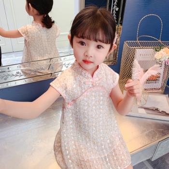 兒童旗袍夏季女寶寶中國風連衣裙