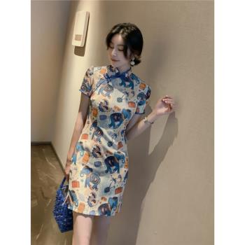 中國風改良版夏季修身顯瘦連衣裙