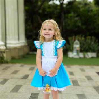 歐美愛麗絲灰姑娘嬰幼女童公主裙