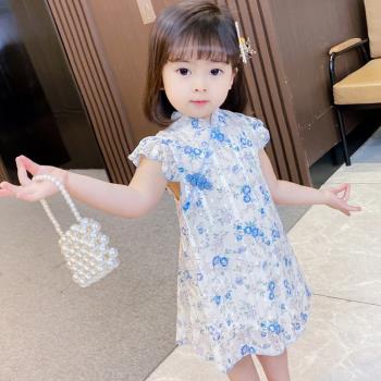 夏季唐裝中國風公主裙兒童旗袍