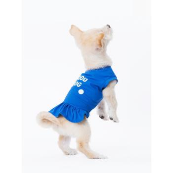 Sniff寵物狗貓咪春夏字母運動連衣裙泰迪法斗小型犬衣服寵物服飾