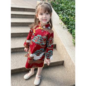 秋冬季寶寶中式禮服兒童旗袍