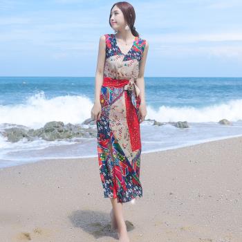 超仙雪紡顯瘦氣質波斯海邊沙灘裙