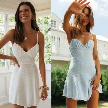 summer dress women dresses sexy plus size short white blue