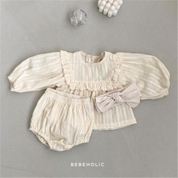 春秋季1-3周歲嬰兒套裝6個月長袖連衣裙面包褲兩件套女寶寶衣服