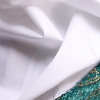 日本進口白色寬幅100%棉府綢面料設計師襯衫連衣裙布料
