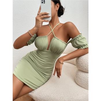 Summer Sexy Dress Deep V Neck Women Mini white Party Dresses