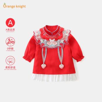 新生女寶寶中國風連衣裙周歲禮服