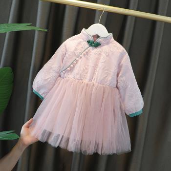 春秋洋氣兒童1歲女寶寶連衣裙