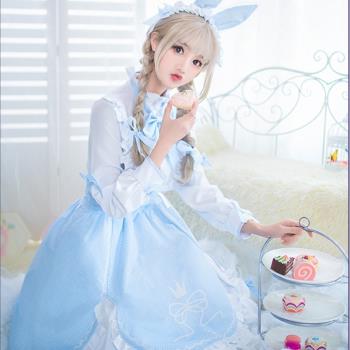 奇跡暖暖白兔糖cos服女僕同款洛麗塔洋裝連衣裙cosplay服女日常裝