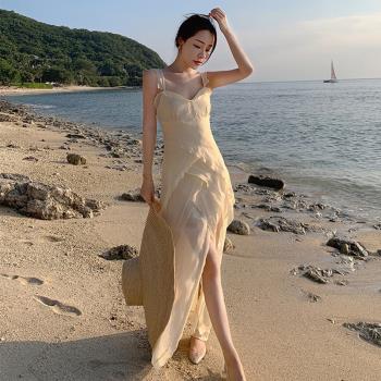 網紅穿搭超仙旅行海邊度假沙灘裙