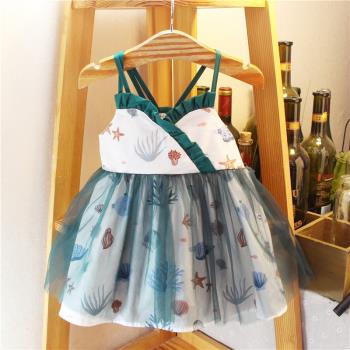 韓版吊帶裙1-3歲棉質兒童夏裝