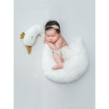 新生兒攝影道具衣服小香風嬰兒滿月周歲拍照服裝兒童影樓寶寶主題