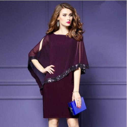 婚慶婚禮婚宴禮服平時可穿喜婆婆結婚媽媽裝裙子紫色連衣裙女大碼