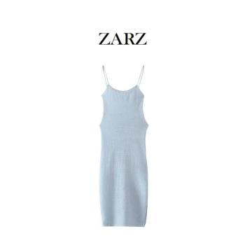 ZARZ優雅時尚款后背系帶連衣裙