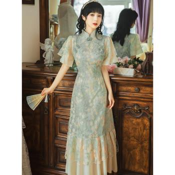 中國風年輕款少女改良版蕾絲刺繡