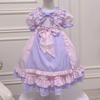 洛麗塔夏季公主泡泡袖兒童連衣裙