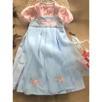 女童中國風寶寶民族服裝夏季儒裙