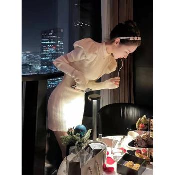 生日party高階輕奢泡泡袖小禮服