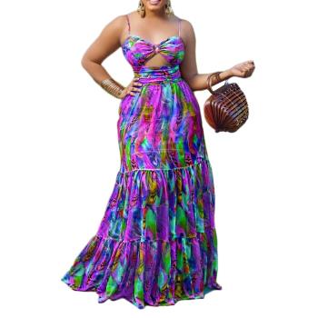 African Colors New Fashion Dress print dress long dress big