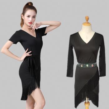拉丁舞服裝女成人新款高階拉丁連衣裙比賽表演專業舞裙藝考演出服