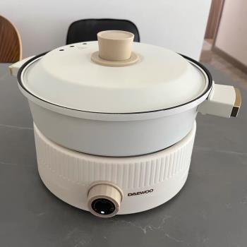 大宇電火鍋鍋分體式鴛鴦鍋火鍋家用電鍋蒸煮炒菜一體大容量電炒鍋