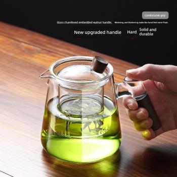 茶壺泡茶家用耐高溫玻璃茶具套裝圍爐煮茶器專用電陶爐泡茶壺單壺