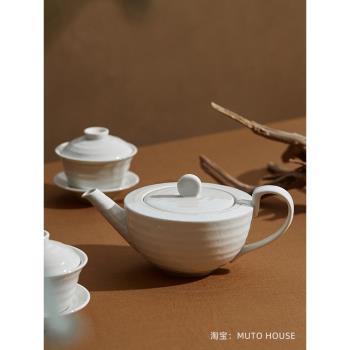 外貿出口餐具原單創意五星級酒店茶壺陶瓷高品質家用下午茶壺SN