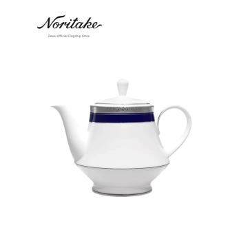 Noritake則武CRESTWOOD COBALT茶壺歐式單壺帶蓋下午茶茶具家用