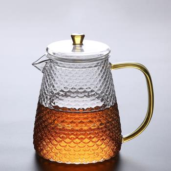 森典玻璃茶壺過濾單壺耐高溫飄逸杯泡茶壺辦公室茶水分離茶具套裝