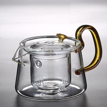 日式透明全玻璃泡茶壺耐熱高溫過濾黑茶自動電陶爐煮茶器家用花茶