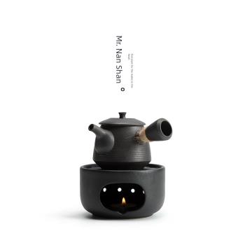 南山先生日式粗陶暖茶爐套裝陶瓷功夫茶具家用蠟燭溫茶爐圍爐煮茶