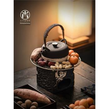 尚言坊嚴選圍爐煮茶炭火室內家用小型碳爐日式復古溫茶溫壺煮茶器