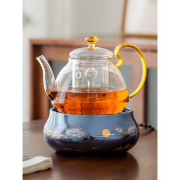 電陶爐煮茶壺大容量玻璃燒水壺家用白茶煮茶器蒸茶壺套裝泡茶壺
