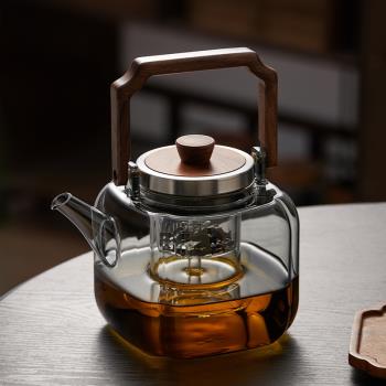 煮茶壺玻璃耐高溫辦公室茶具家用高檔泡茶燒水壺電陶爐單壺煮茶器