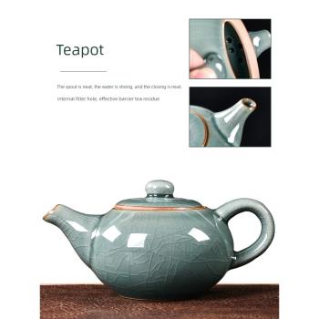 功夫茶具套裝家用一壺二杯茶盤小型陶瓷茶壺茶杯酒店個人小套旅行