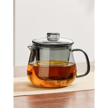 玻璃茶壺茶水分離泡茶壺家用耐高溫沖茶器泡花茶紅茶單壺功夫茶具