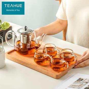 憶壺茶玻璃大茶壺煮茶壺泡茶加厚耐高溫沏茶功夫茶具套裝黑茶普洱